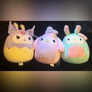 Sold! NWT* Easter 2024 set of 3, Hello Kitty, My Melody, Kuromi squishmallow